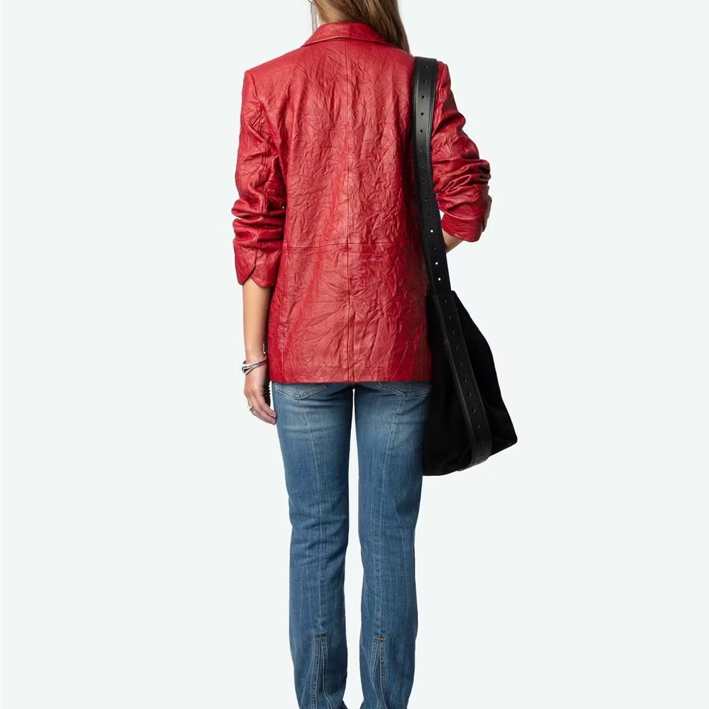 Zadig & Voltaire Red Blazer Tailored Suit Jacket - Picture 6 of 7